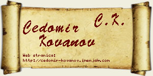 Čedomir Kovanov vizit kartica